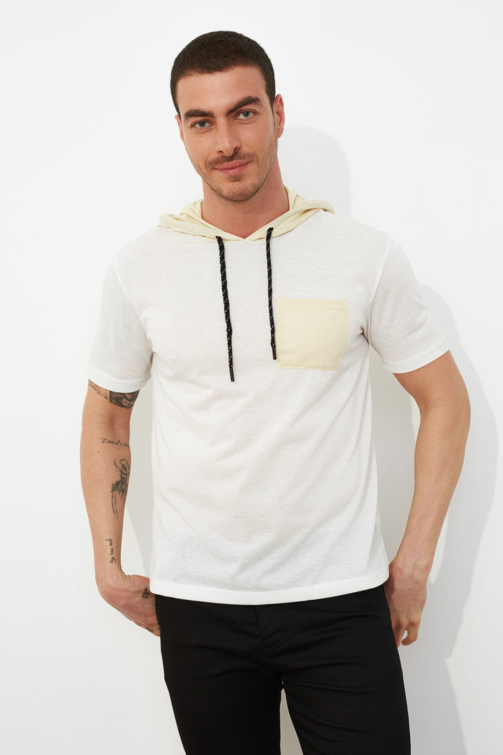 Shirts & Tops |  Trendyol Man Men's Long Fit Hooded Garnish Tshirt.