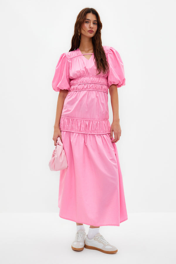 Trendyol Modest Women's Plain Maxi 3/4 sleeve Casual Regular Dress
