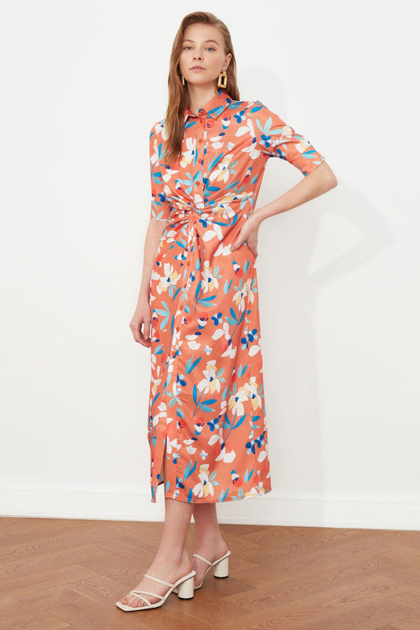 Trendyolmilla Multicolored Floral Pattern Dress Twoss21El1018