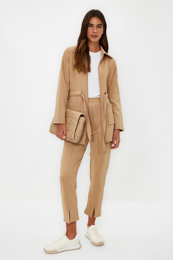 Trendyol Modest Women's Plain Long Sleeve Sportswear Regular Sweatsuit Set