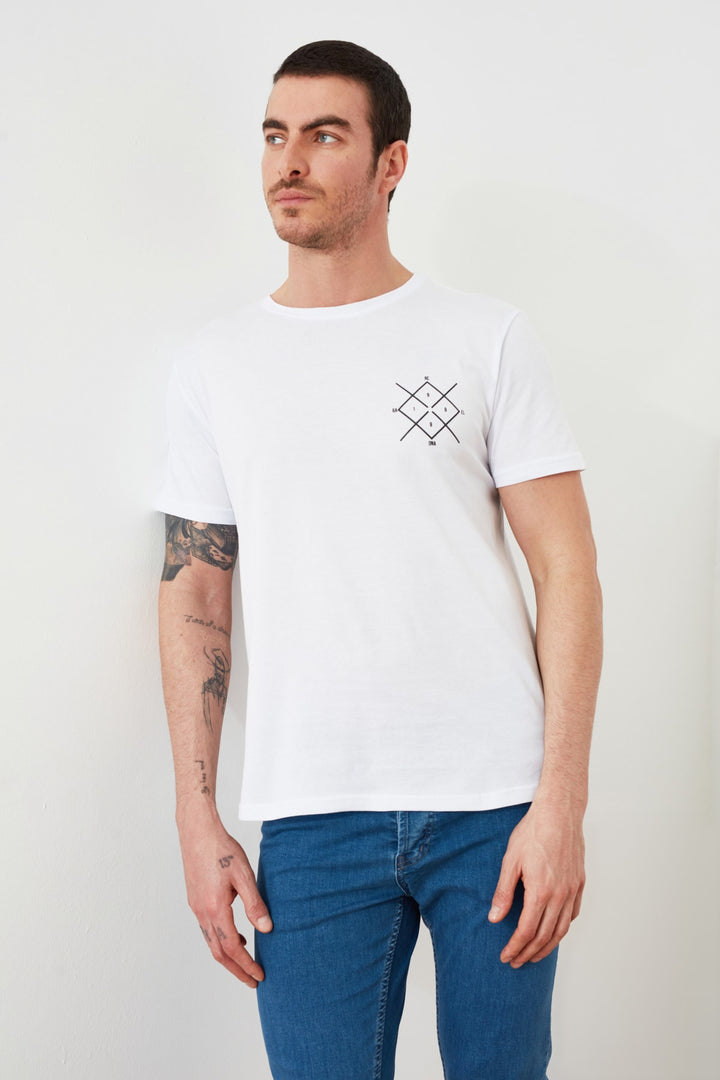Shirts & Tops |  Trendyol Man Men Regular Fit Crew Neck Short Sleeved Printed T-Shirt Tmnss20Ts0984.