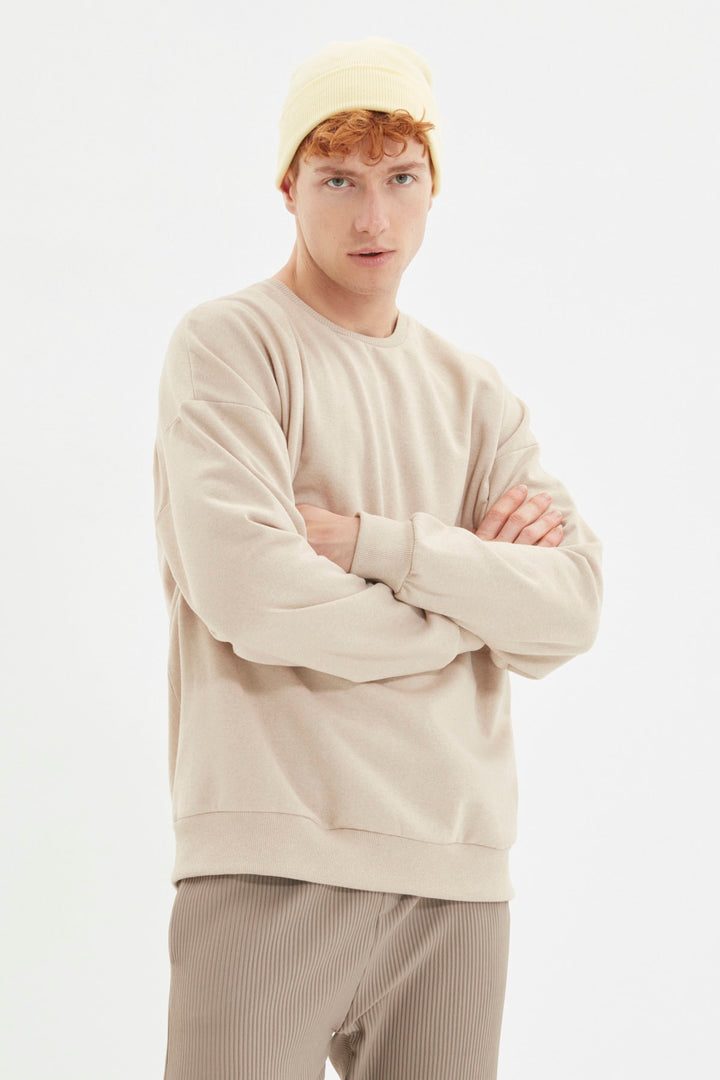 Wetsuit Tops |  Trendyol Man Men's Printed Oversize Fit Sweatshirt Tmnaw22Sw0804.