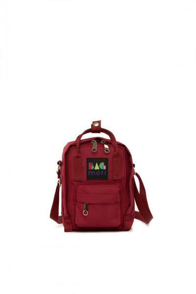 Bagmori Claret Red Cross Square Parachute Mini Bag