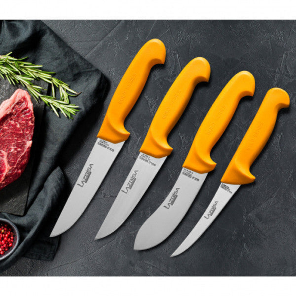 Lazbisa Kitchen Knife Set Meat Butcher Knife Gold Series Set of 4