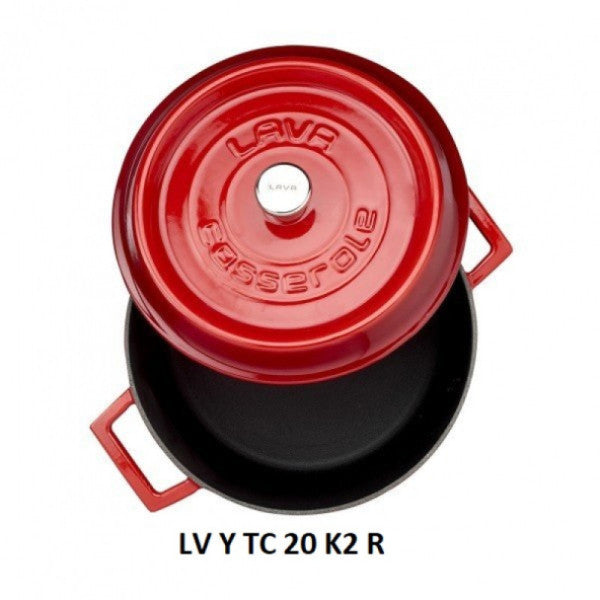 Lava Trendy 6 Pieces Red Cast Iron Cookware Set