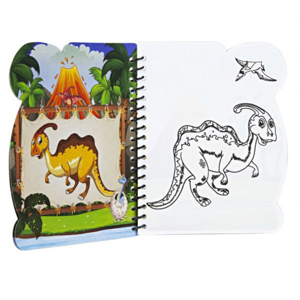 Magic Water Dinosaurs Water Painting Magic Coloring Book with Water Pencil