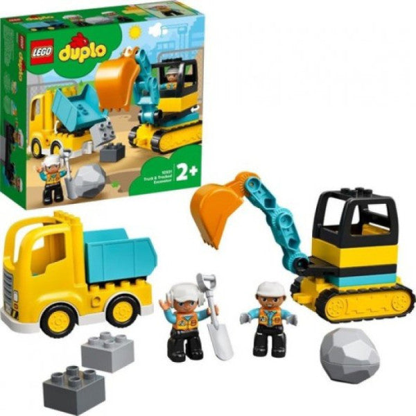 Lego Duplo 10931 Construction Truck And Tracked Digger (20 Pieces)