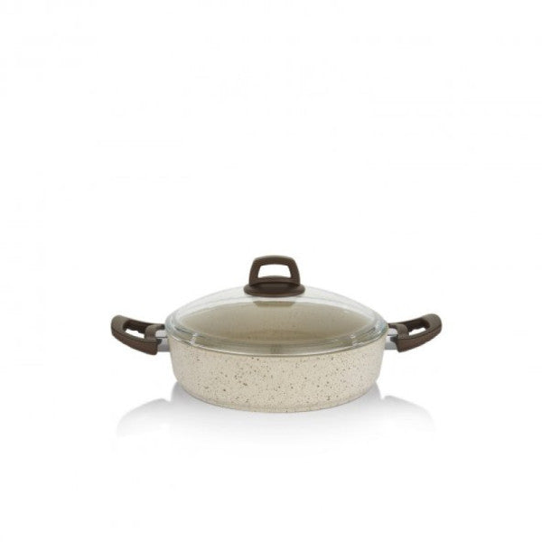 Schafer Profuse Incombustible and Non-stick Pot - 26Cm -Cream