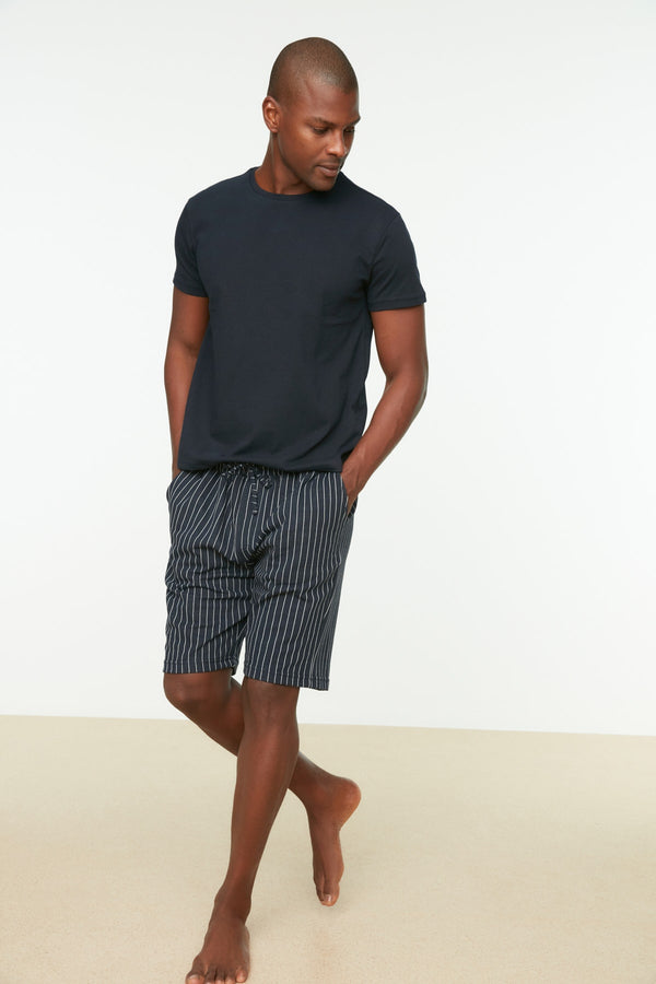 Trendyol Man Men Regular Fit Bottom Striped Pajamas Set Tmnss22Em0013