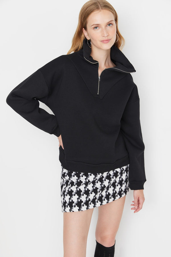 Trendyol Collection Ecru Super Crop Hooded Knitted Sports Sweatshirt  TWOAW22SW0638 - Trendyol