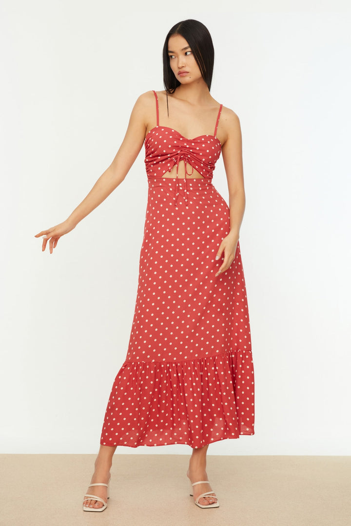 Dress |  Trendyolmilla Polka Dot Ruffle Detailed Dress Twoss20El1875.