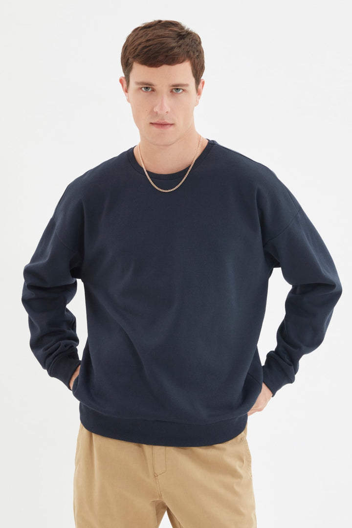 Wetsuit Tops |  Trendyol Man Men's Printed Oversize Fit Sweatshirt Tmnaw22Sw0804.
