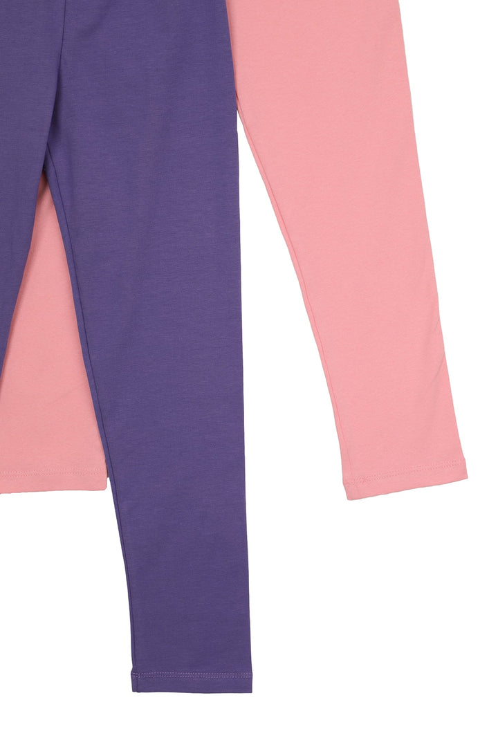 Hosiery |  Trendyolkıds Purple-Pink 2-Pack Girls Knitted Leggings Tkdaw22Ta0024.