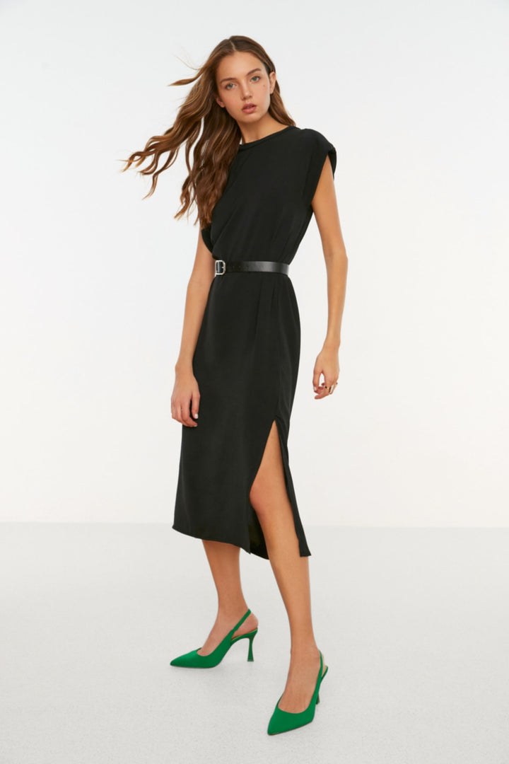 Dress |  Trendyolmilla Belted Waistcoat Dress Twoss21El0436.