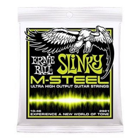 Ernie Ball P02921 M-Steel Regular Slinky 0.10 - 0.46 Electric Guitar Strings