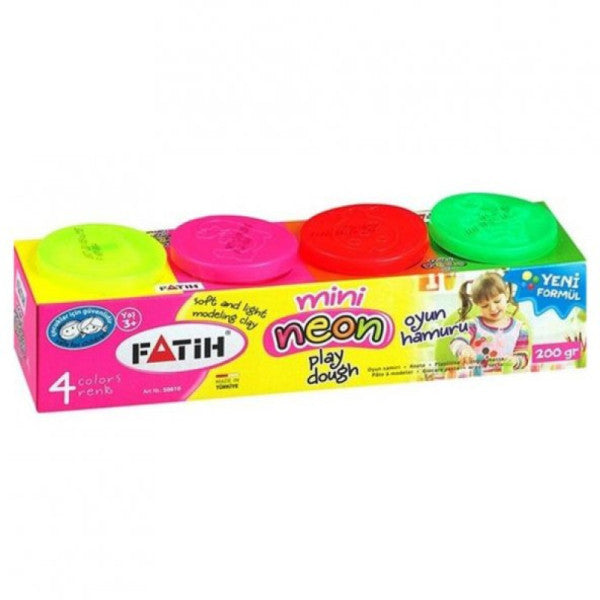 Fatih Play Dough Mini 4 Colors Neon 50610