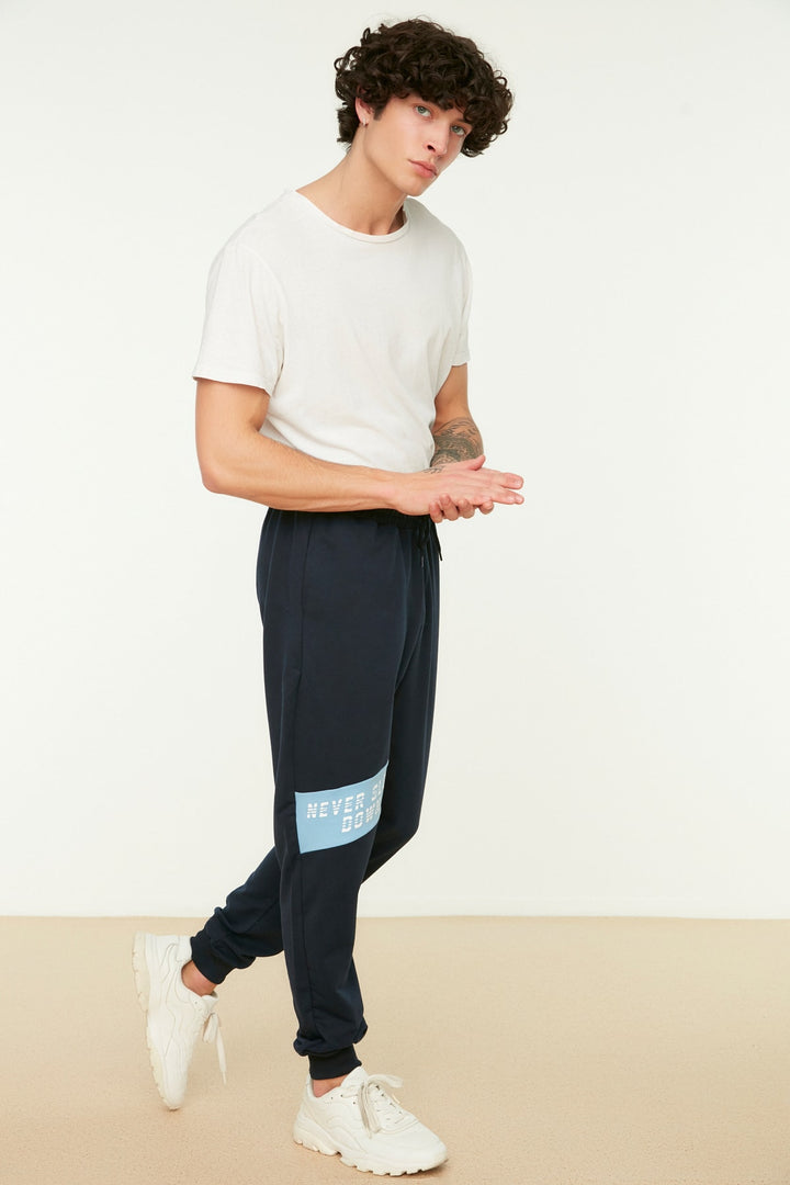 Snow Pants & Suits |  Trendyol Man Men Regular Fit Rubber Leg Printed Sweatpants Tmnaw22Ea0303.