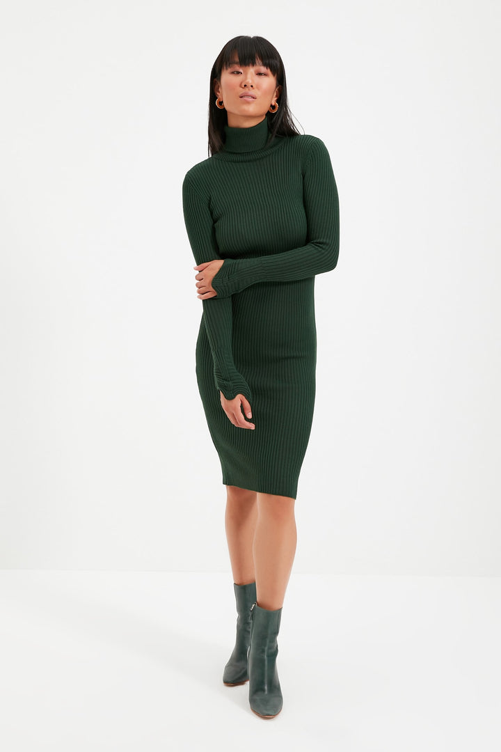 Dress |  Trendyolmilla Green Knitwear Dress Twoaw20Yn0005.