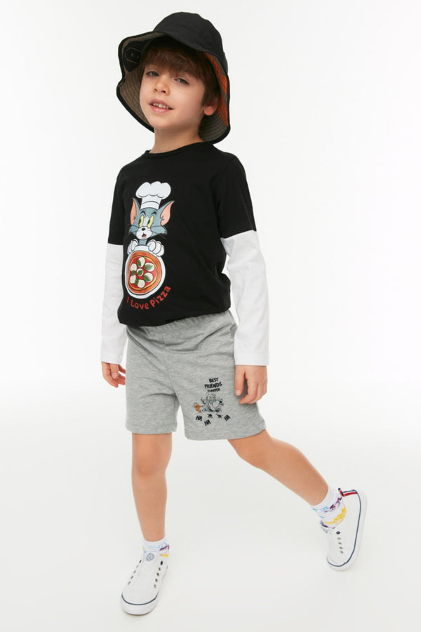 Trendyolkıds Licensed Tom & Jerry Printed Boy Knitted Shorts & Bermuda Tkdss22Sr0037