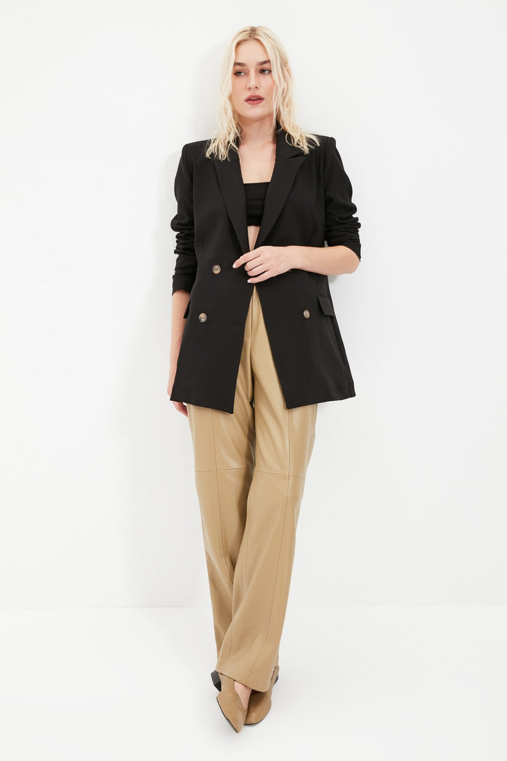 Snow Pants & Suits |  Trendyolmilla Buttoned Oversize Double Breasted Blazer Jacket Twoaw21Ce0145.