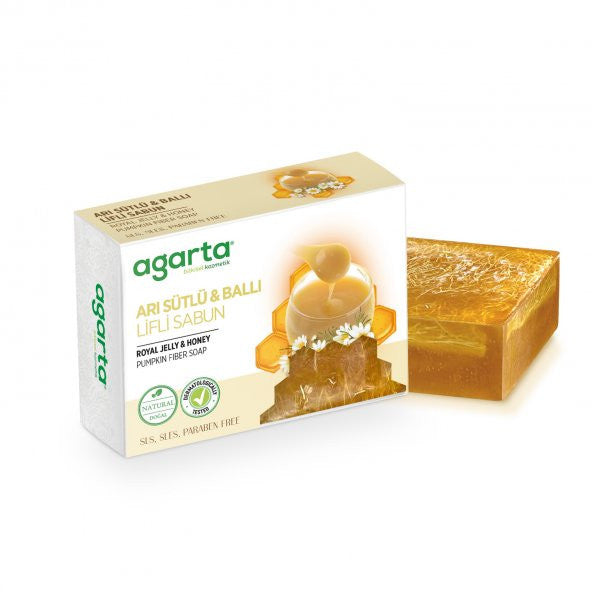 Agarta Natural Royal Jelly Honey Fiber Soap 150 Gr