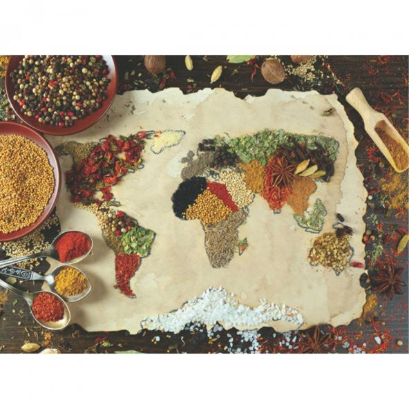 Anatolian Herbal World Map 1000 Piece Puzzle