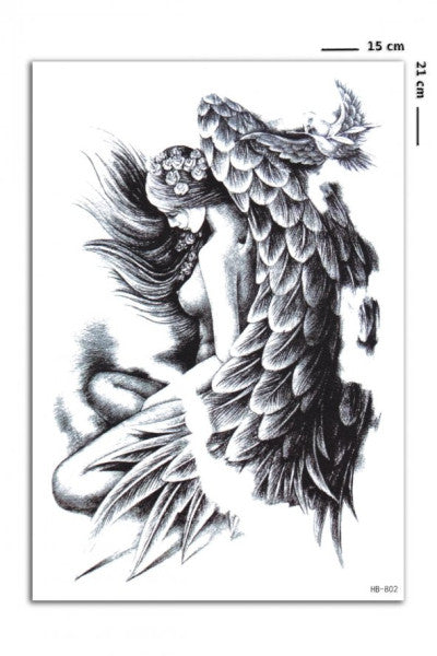 Dark Angel Big Size Angel Wings Unisex Temporary Tattoo Tattoo