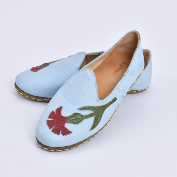 Carnation and Bud Flat Shoes