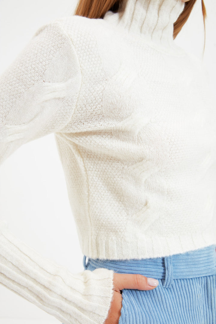 Knitted Vest |  Trendyolmilla Crop Hair Knitted Knitwear Sweater Twoaw20Kz1175.