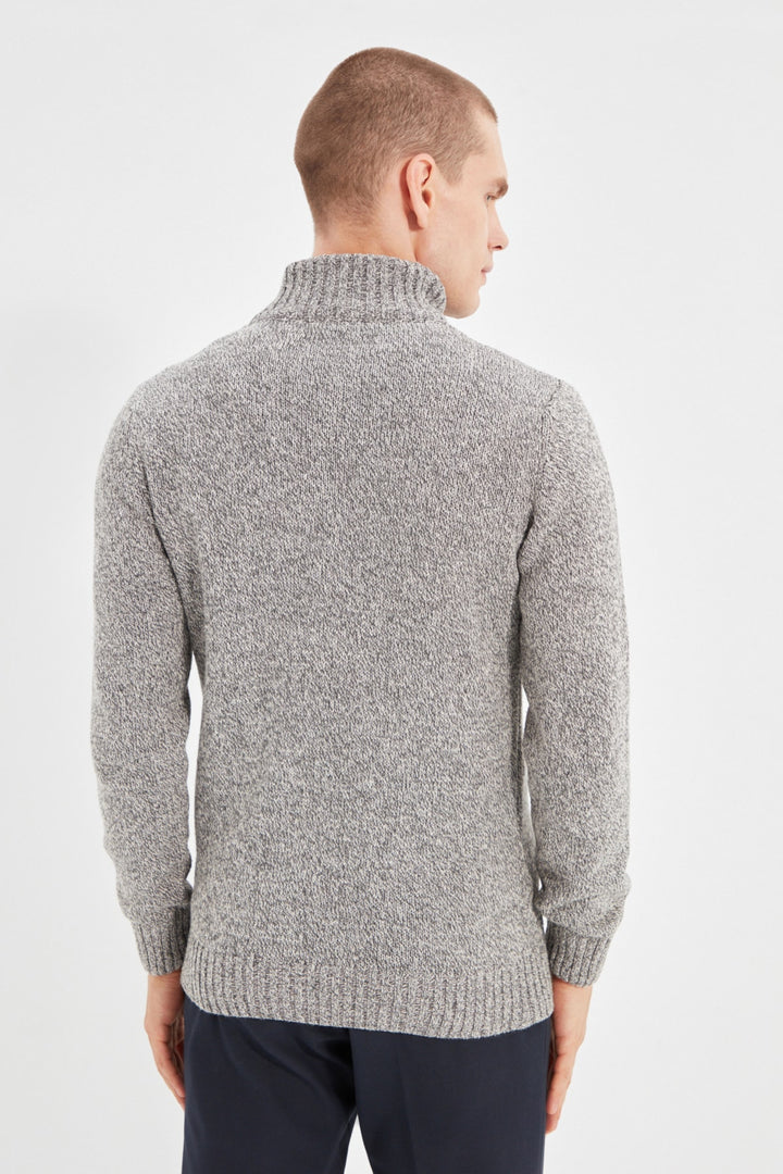 Knitted Vest |  Trendyol Man Men's Slim Fit Half Fisherman Buttoned Knitwear Sweater Tmnaw21Kz0394.