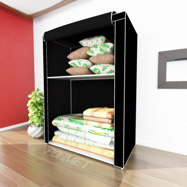 Useful Duvet Storage Storage Storage Cloth Cabinet with Metal Profile Pipe