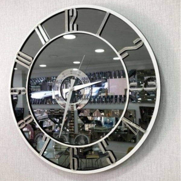 Harika Crown Real Mirror Decorative Wall Clock (40 Cm)