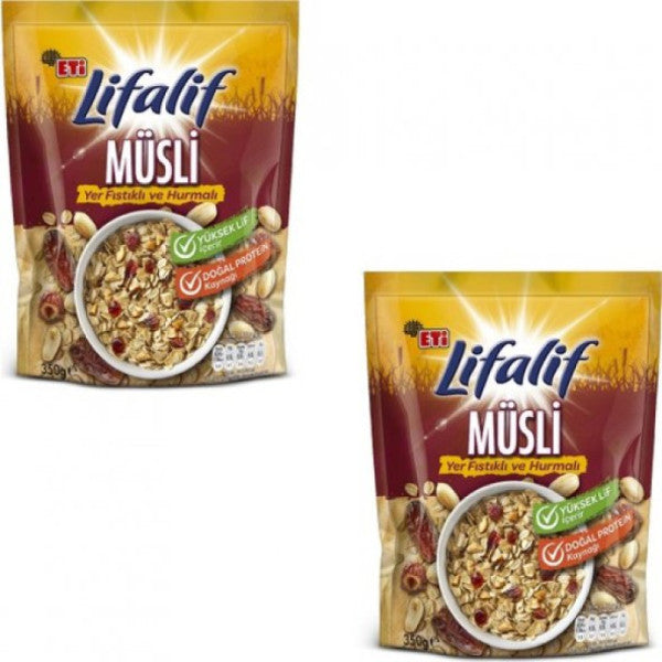 Eti Lifalif Muesli with Peanut and Dates 350 GX 2 Pieces