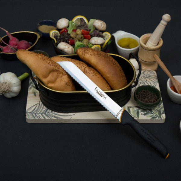 Lazbisa Kitchen Knife Set Serrated Bread Knife Platinum Series