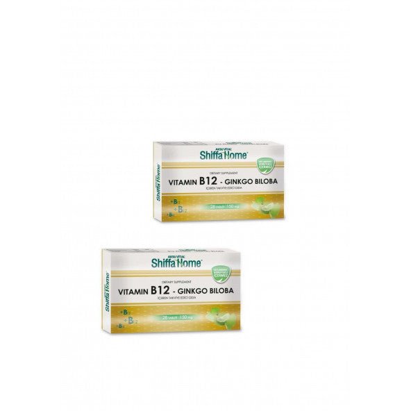Shiffa Home Vitamin B12 - Ginkgo Biloba 28 Tablets X 2 Pieces
