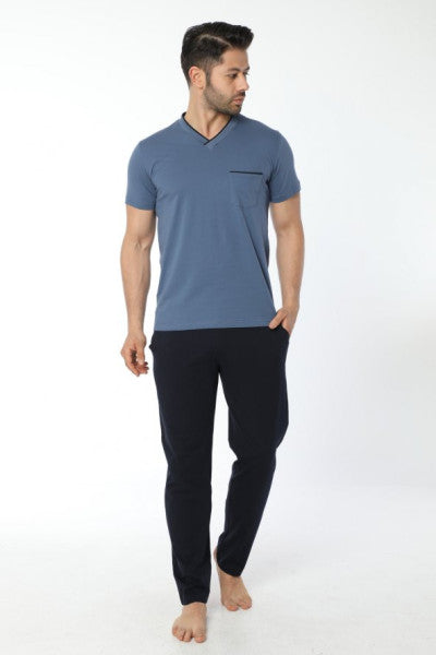 Öztaş 12025 Men's Summer V-Neck Pajama Set