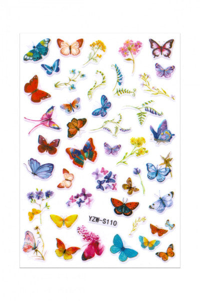 Colorful Butterflies Nail Sticker Nail Art Nail Tattoo