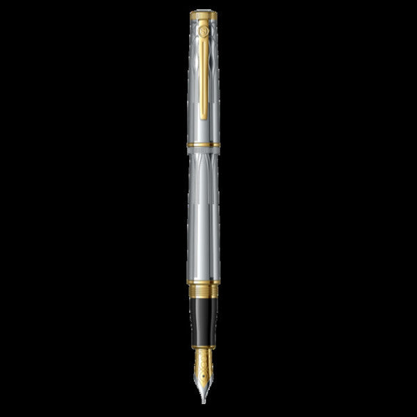 Scrikss Fountain Pen Heritage Gold Chrome