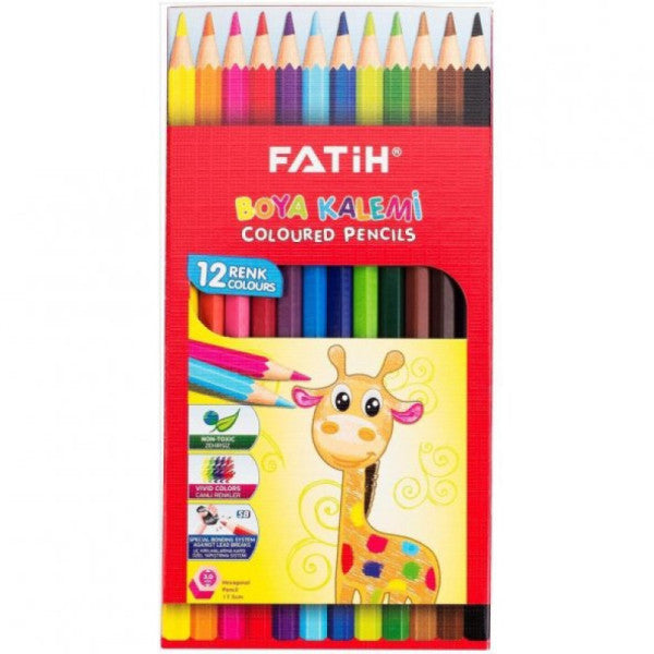 Fatih Dry Paint Cardboard Box Full Size 12 Colors 33112