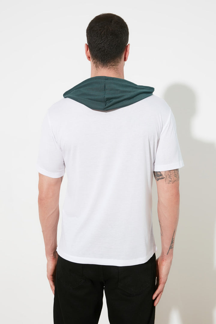 Shirts & Tops |  Trendyol Man Men's Long Fit Hooded Garnish Tshirt.