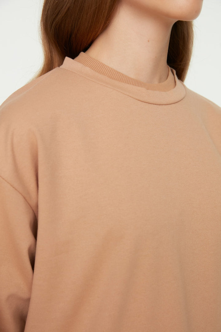 Hijab |  Trendyol Modest Straight Collar Basic Knitted Sweatshirt Tctaw22Tw0196.