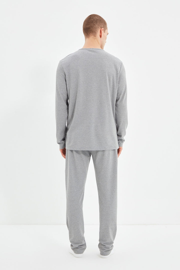Underwear |  Trendyol Man Men's Regular Fit Pique Fabric V Neck Pajamas Set Thmaw22Pt0448.