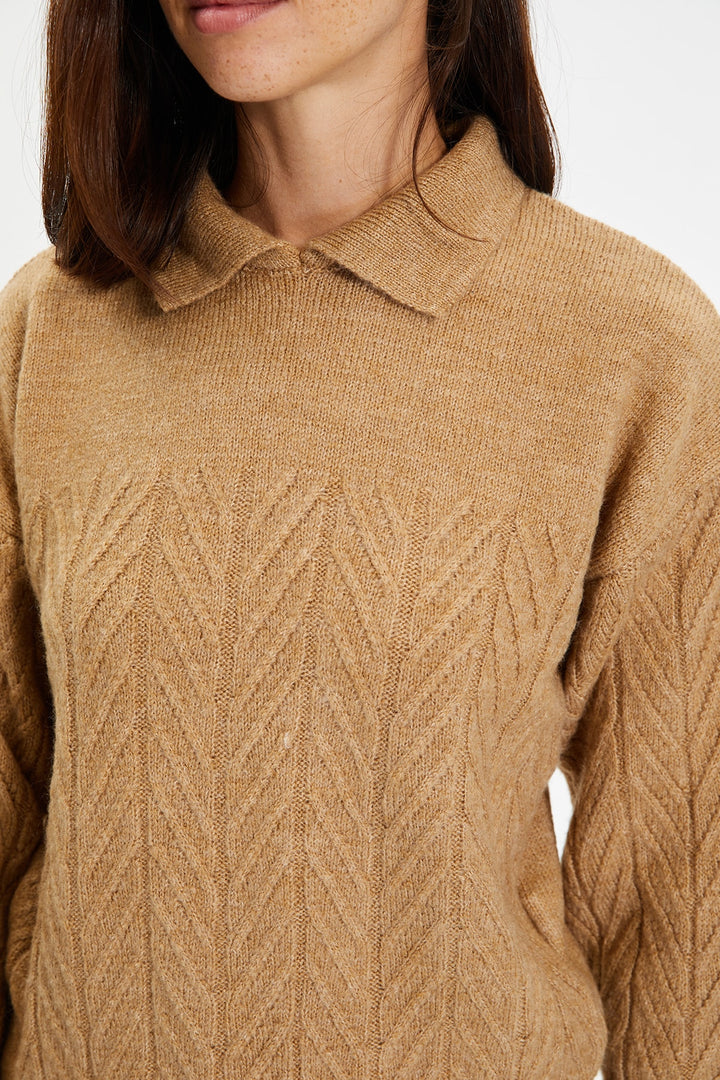 Knitted Vest |  Trendyolmilla Stone Knit Detailed Knitwear Sweater Twoaw22Kz1620.