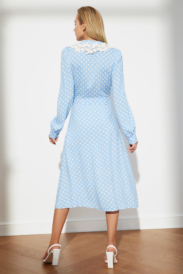 Dress |  Trendyolmilla Polka Dot Collar Detailed Dress Twoss21El0350.