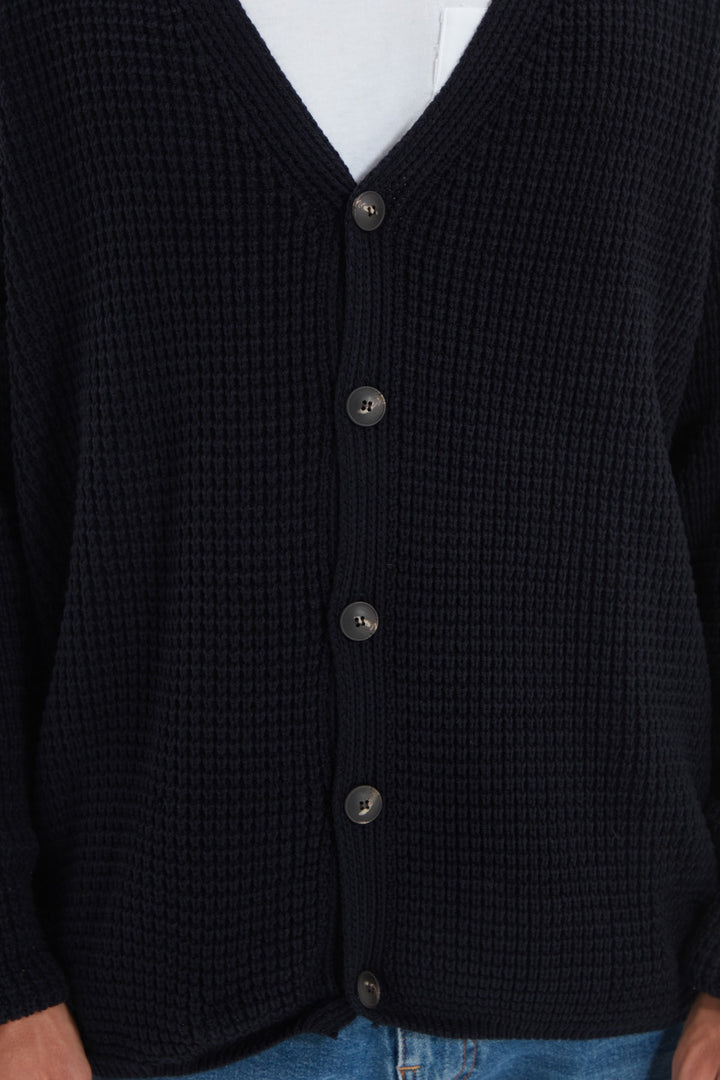 Wetsuit Tops |  Trendyol Man Men's Oversize Wide Cut V-Neck Textured Cardigan Tmnaw21Hı0238.