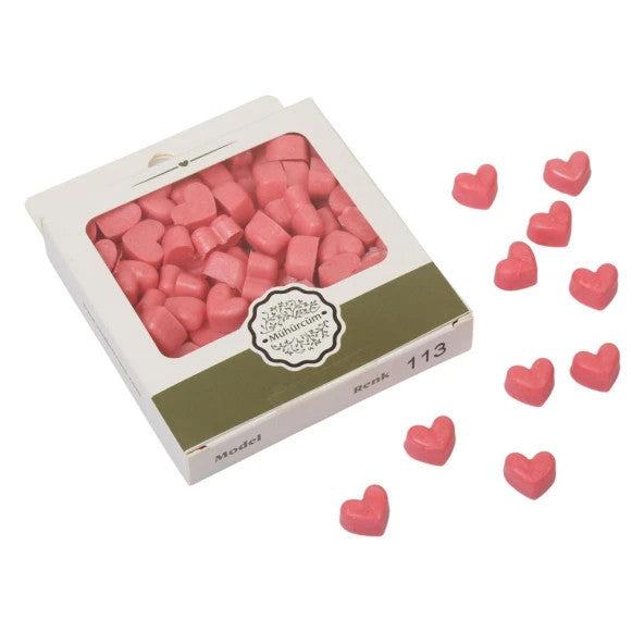 Melting Seal Wax Heart Beads Package Model No: 113 Guava