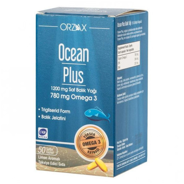 Food Supplements |  Plus 50 Capsules Pure Fish Oil 1200 Ocean.