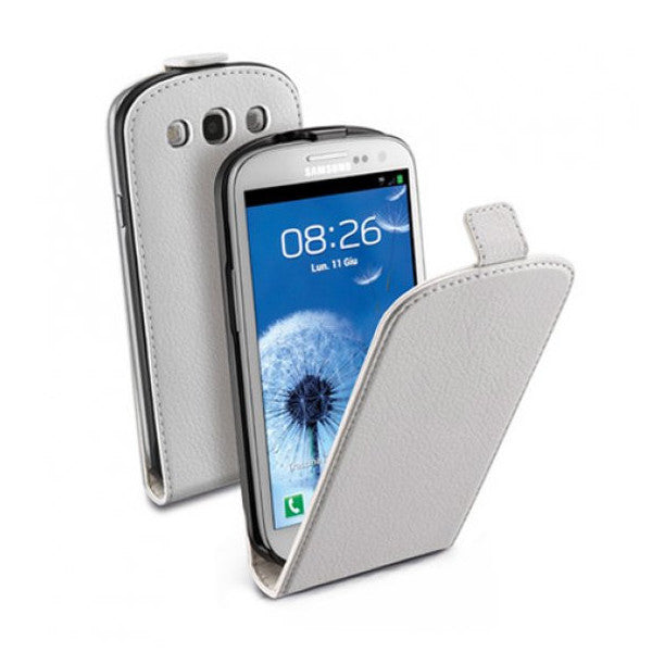 Covers |  Cellular Line Flap Essential Samsung Galaxy S3 Leather Case - White Flatpress.