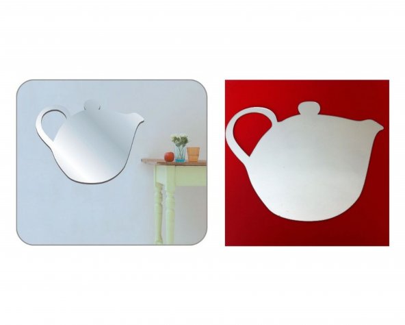 Wall Décor |  Mirrored Wall Decorations (Sticker) Shaped Teapot.