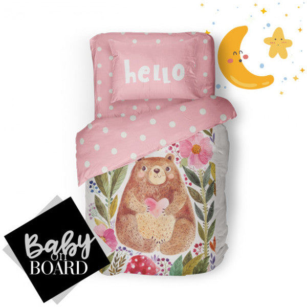 Hello George Helen Baby Pink Duvet Cover